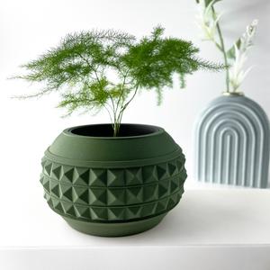 The Dorvin Planter Pot with Drainage Tray & Stand | Modern and Unique Home Decor for Plants