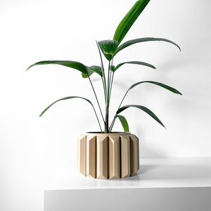 The Ferix Planter Pot with Drainage Tray & Stand Included | Modern and Unique Home Decor