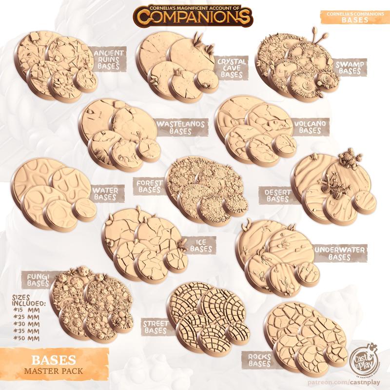 Companion's Bases - Master Pack (Pre-Supported) - Animal Companion