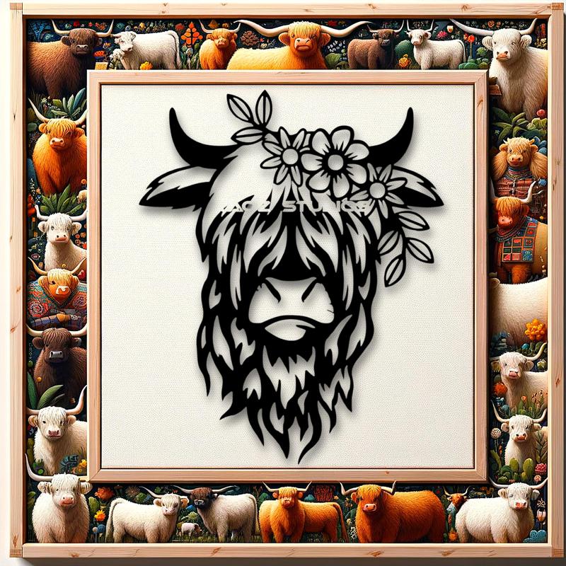 highland cow blk horns