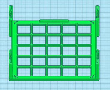 Gridfinity Storage Box Shelves -Remix 5x5 back stopper