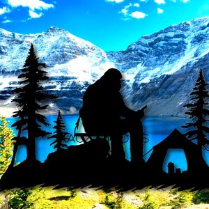 sasquatch camping wall art funny big foot wall decor mountain decoration
