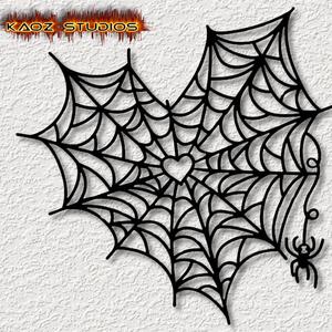 spiderweb heart with spider wall art gothic wall decor web decoration