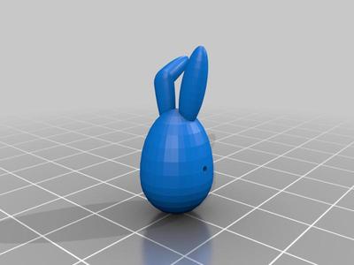 bunny egg bead- small hole