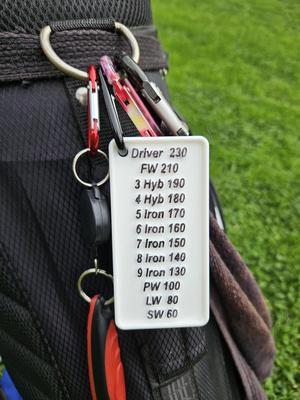 Golf club range card