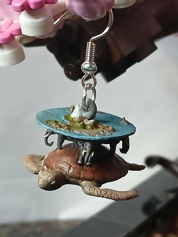 Discworld A'tuin earrings