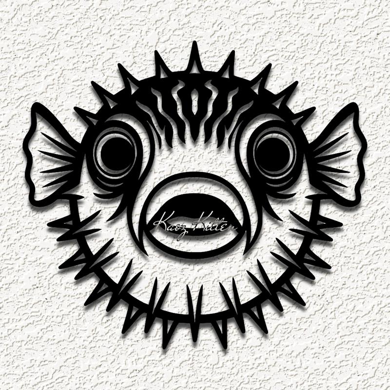ocean puffer fish wall art home decor