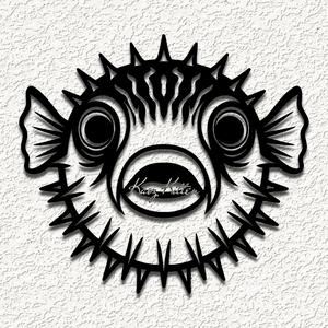 ocean puffer fish wall art home decor