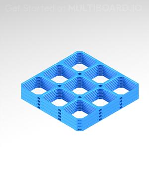 3x3 Multibin Plate - x4 Ironing Stack