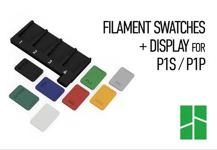 Filament Swatches + Display for P1S / P1P