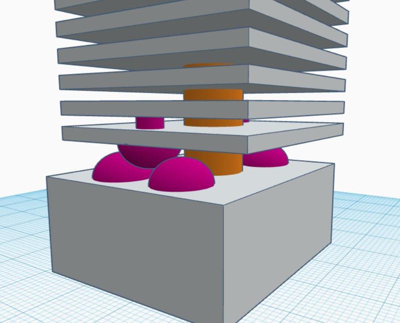 Titanium screw hotend support