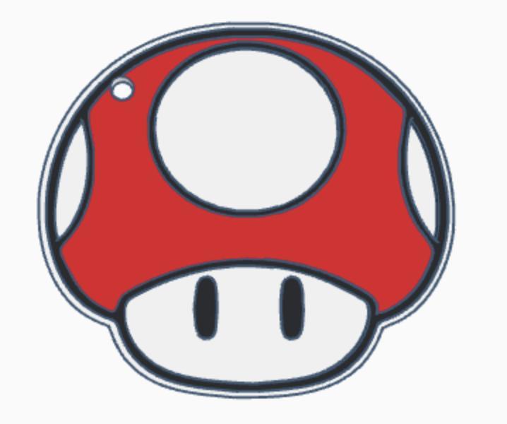 Mario Mushroom Keychain 