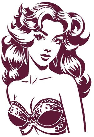 Girl stencil 131