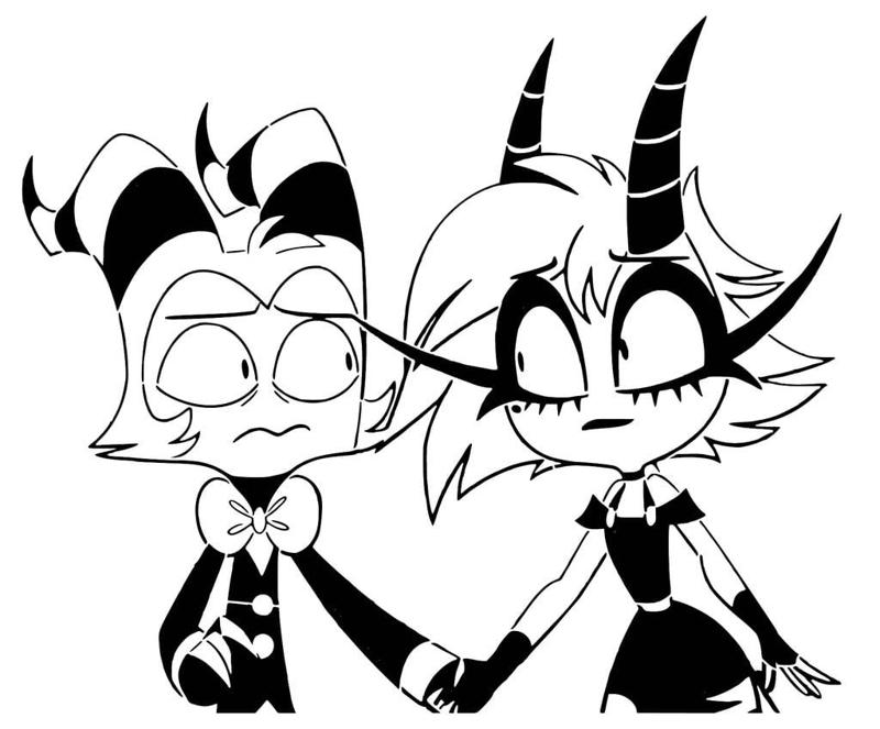 Moxxie and Millie stencil