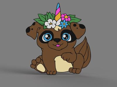 Unicorn Puppy Wall Art