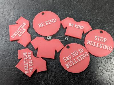 Pink Shirt Day Pin / Badge / Keychain