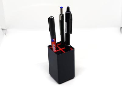 Pencil holder 4 compartments Gridfinity 1x1x10u