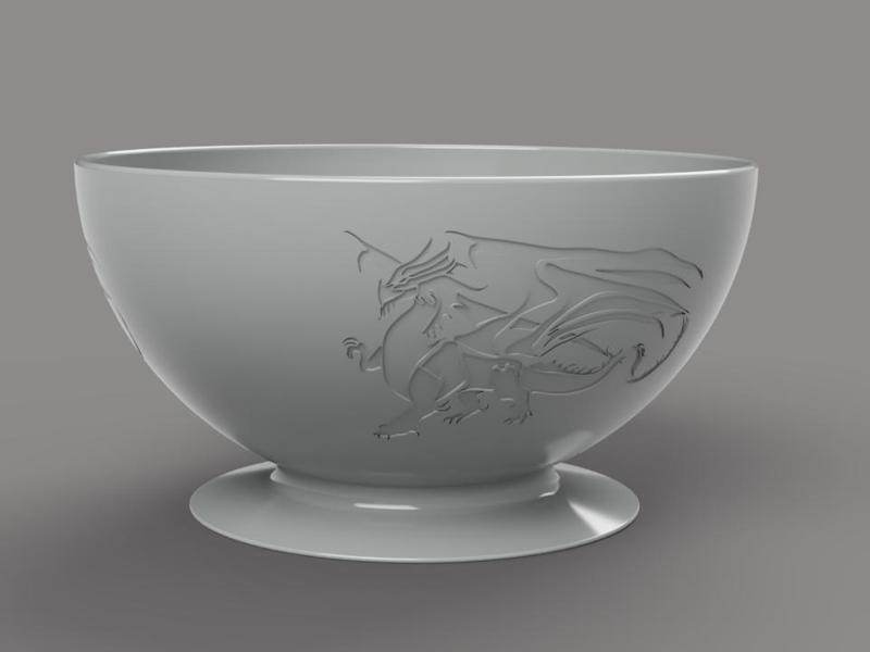 Bowl with dragons