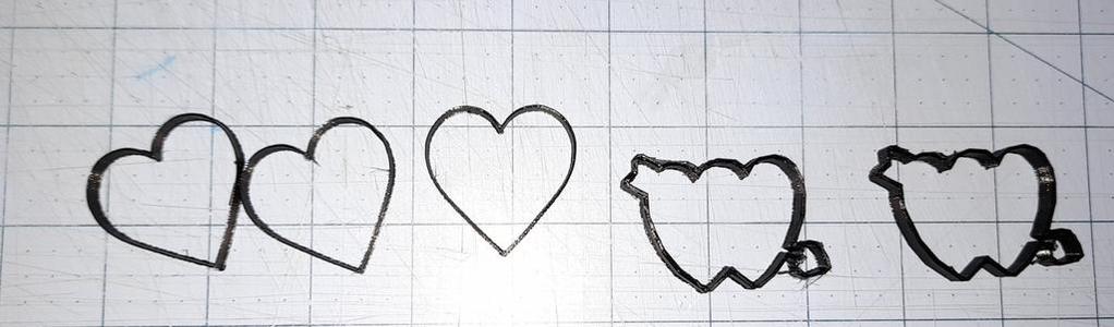 Heart dual w-arrow & Single- Butter Pat Cutter