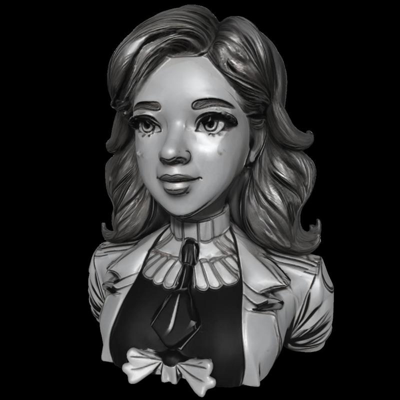 Victorian-Inspired Female Character Bust
