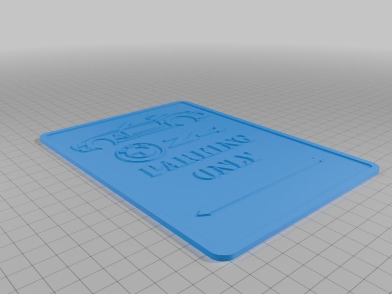 BMW Z4 E85/E86 Parking Only Sign