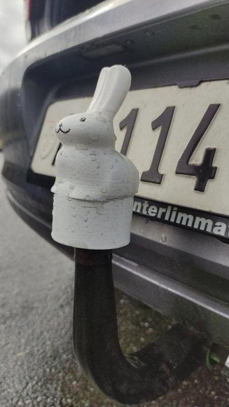 Rabbit hitch tow ball cover