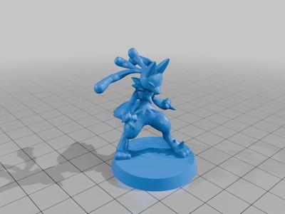 mega lucario. lucario. and riolu.