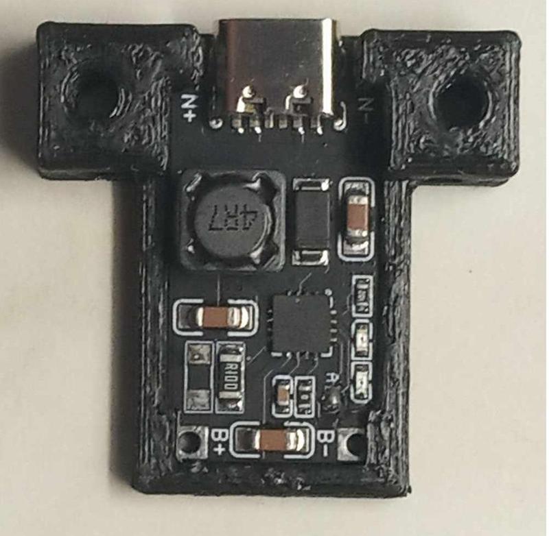TP5000 Li-ion charging board mount - case - holder. Can be modified in Freecad