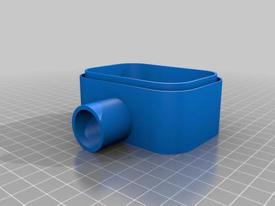 2x3 downspout Endcap with 3/4 drain