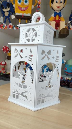Christmas lantern for LED tea light or LED strip