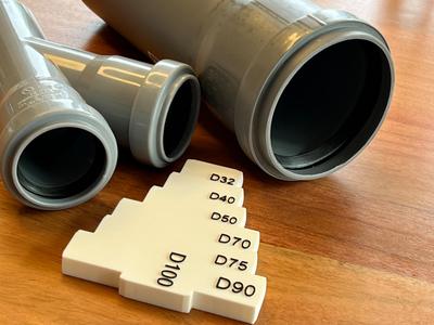 DN32 DN40 DN50 DN70 DN75 DN90 HT Pipe Size Gauge