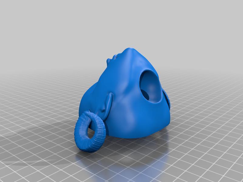 BJD Doll Head w/ Succubus Horns (Reupload)