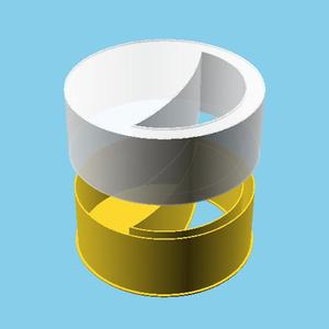 Moon (in circle) phase 5, nestable box (v1)