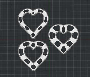 Cookie cutter Heart x3