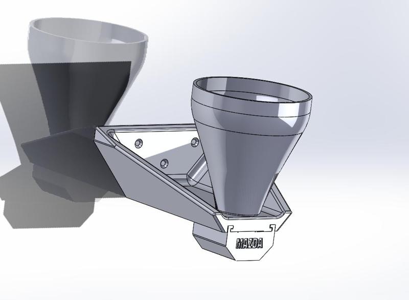 Oil funnel with wallmount - Mazda RX-7