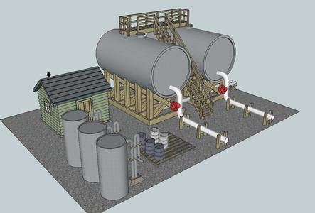 HO Scale Old Western Oil Distributor