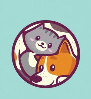 Cat & Dog keychain