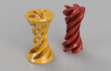 Fidget spiral hourglass