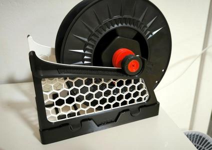 Silent Auto-Rewinding Gravity Spoolholder with printed TPU parts 