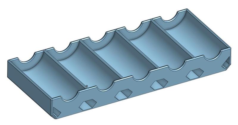 Poker Blackjack Roulette Chip Rack (Stackable) 5x25