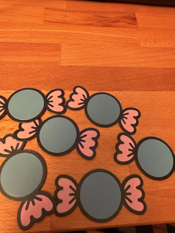 Wrapped candy decorations