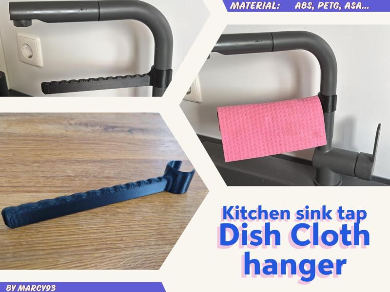 Dish Cloth hanger for kitchen sink tap