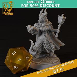 Dragonborn Female Cleric  - RPG Hero Character D&D 5e - Titans of Adventure Set 35