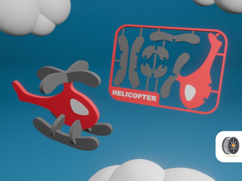 Cute Helicopter Kit Card | AMS Ready