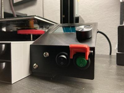 Ender 3 LCD Support with 20mm holes and switch cover