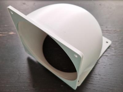 120mm 90° elbow adapter for PC Fan airflow routing