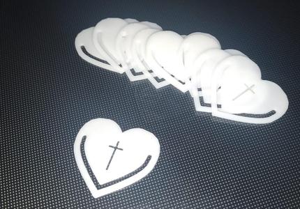 Heart Cross Bookmark