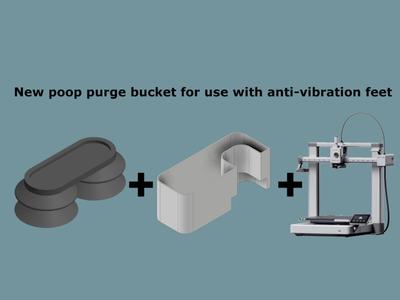 A1 PurgeWaste bin for use with anti-fibration feet