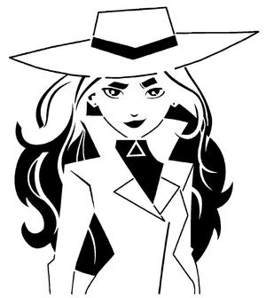 Carmen Sandiago stencil