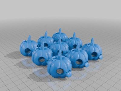 Multiple Cute Spooky Pumpkins